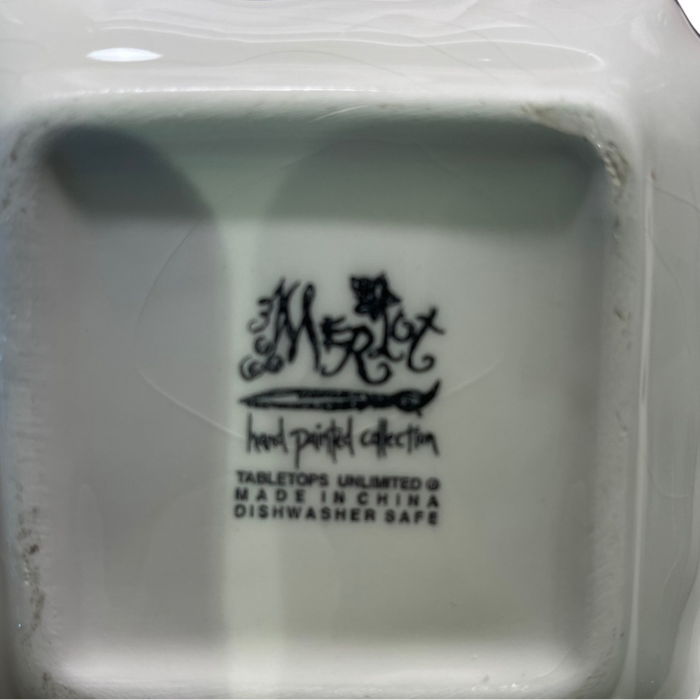 ❤️❤️LAST CHANCE ❤️❤️ Merlot - bread / dip set with oil decanter & 4 plates - Picture 7 of 7